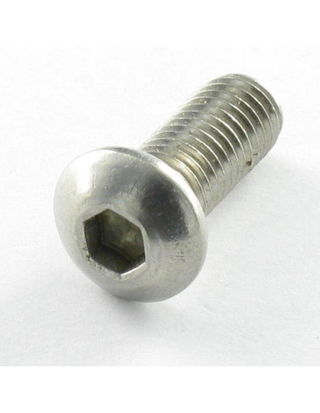 Parafuso de metais Parafuso de Cabeça Oca Sextavada M4X30 rosca total classe 10.9 chave de 2.5 Aço zinco branco