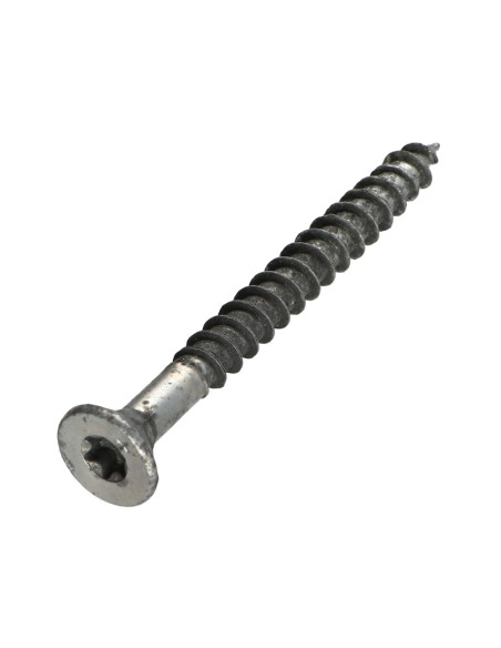Parafuso de madeira aglomerado VBA3 cabeça fresada dentado 8X80 roscado sobre 64 TORX T40 Aço zinco branco