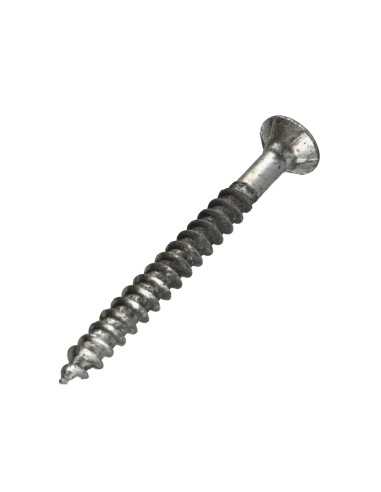Parafuso de madeira aglomerado VBA3 cabeça fresada dentado 8X80 roscado sobre 64 TORX T40 Aço zinco branco