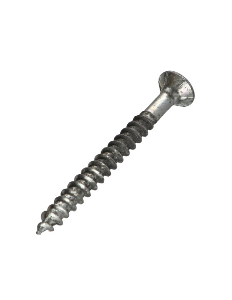 Parafuso de madeira aglomerado VBA3 cabeça fresada dentado 8X80 roscado sobre 64 TORX T40 Aço zinco branco