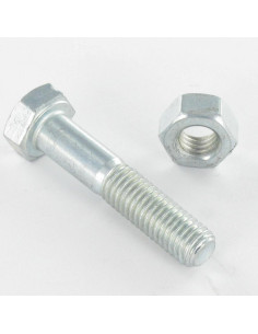 Parafuso (vendido com porca) cabeça hexagonal M14X50 Aço zinco branco