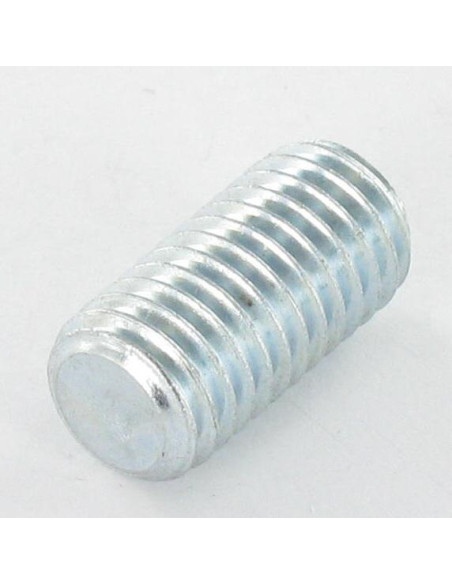 Parafuso de metais sem cabeça sextavado oco chave de 3 M6X8 perno plano Aço zinco branco