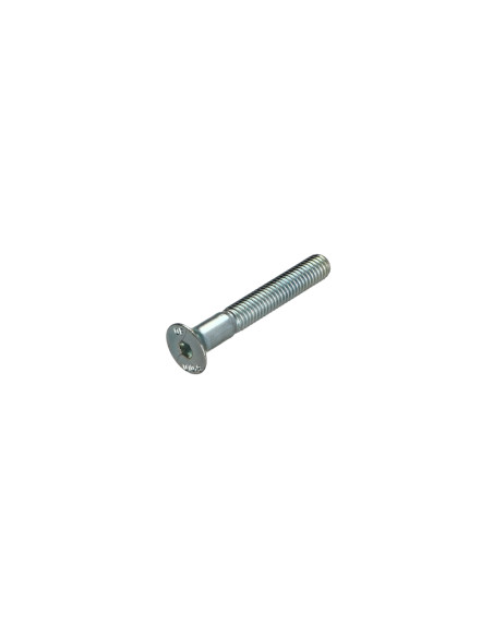 Parafuso de metais cabeça fresada hexagonal oca FHC chave de 5 M8X50 rosca parcial classe 10.9 Aço zinco branco