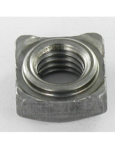 Porca Quadrada de soldar gola M6 10X10X5 Aço bruto