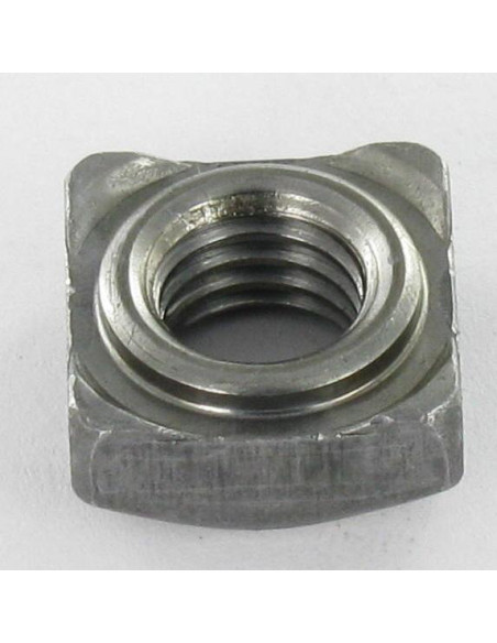 Porca Quadrada de soldar gola M6 10X10X5 Aço bruto