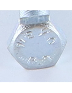 Parafuso de metais cabeça hexagonal M10X35 Classe 8.8 Aço zinco branco 2