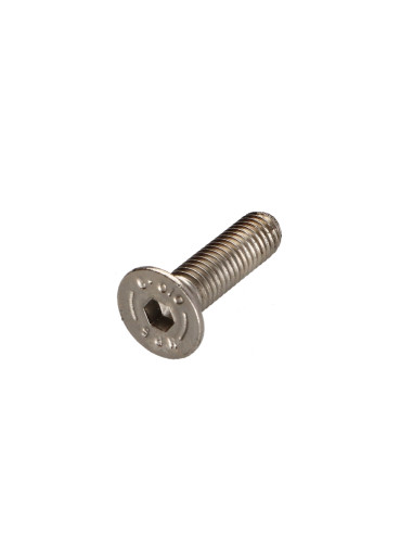 Parafuso de metais cabeça fresada hexagonal oca FHC chave de 5 M8X30 rosca total classe 10.9 Aço niquelado
