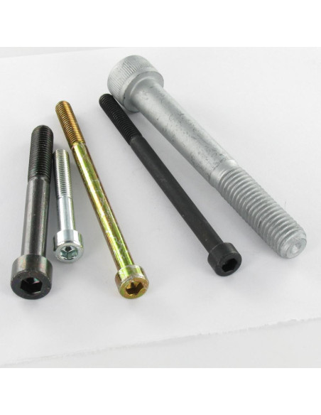 Parafuso de metais Parafuso cabeça oca sextavada M8X70 roscado sobre 28 Classe 8.8 chave de 6 Aço zinco branco