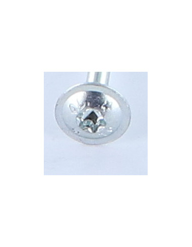 Parafuso de madeira aglomerado cabeça disco TORX T40 8X100 Aço zinco branco