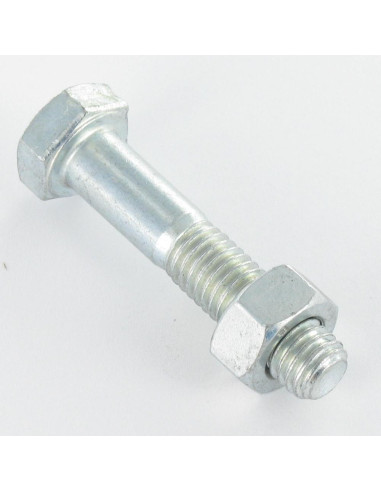 Parafuso (vendido com porca) cabeça hexagonal M18X50 Classe 8.8 SB Aço zinco branco