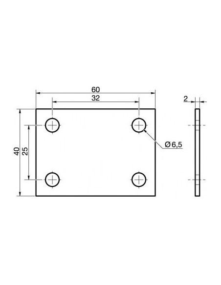Placa CONJUNTO 40X60 Aço zinco branco - Parafuso Express