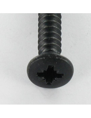 Parafuso de chapa cabeça fresada de panela Pozi 4,8 x 32 Aço zinco preto