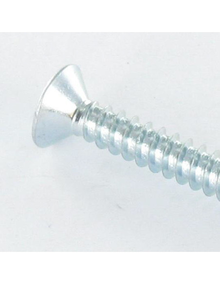 Autoperfurante cabeça fresada quadrado 3,9 x 19 Parafuso com Cabeça com Fenda quadrada 2 Aço zinco branco