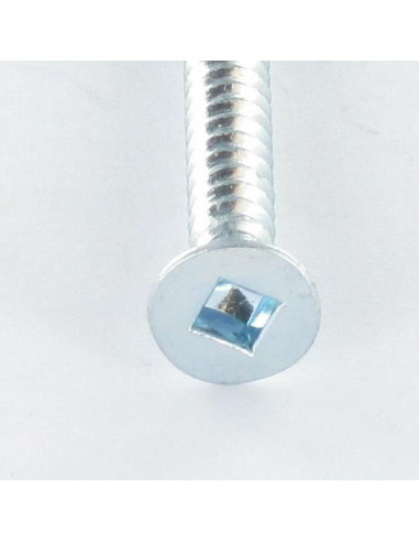 Autoperfurante cabeça fresada quadrado 3,9 x 19 Parafuso com Cabeça com Fenda quadrada 2 Aço zinco branco