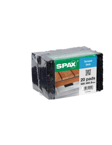 Lote de 20 Almofadas de proteção de vigas Spax 100X100X8