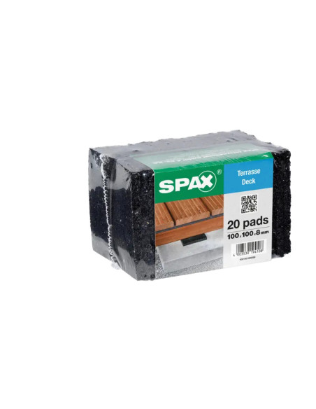 Lote de 20 Almofadas de proteção de vigas Spax 100X100X8