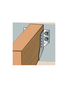 Suporte para vigas em forma de U con Asas exterior sendzimir 75X182 2