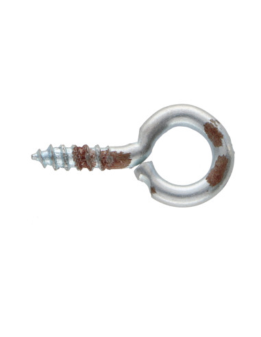 Pitão madeira 2,5 x 10 olho 6 Aço zinco branco FERRUGEM