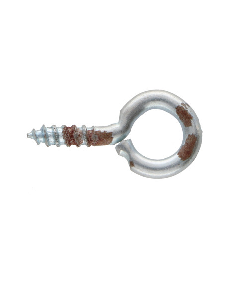 Pitão madeira 2,5 x 10 olho 6 Aço zinco branco FERRUGEM
