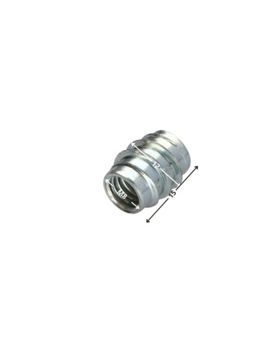 Inserto não ranhurada Aço zinco branco M8 12X15 'RM'