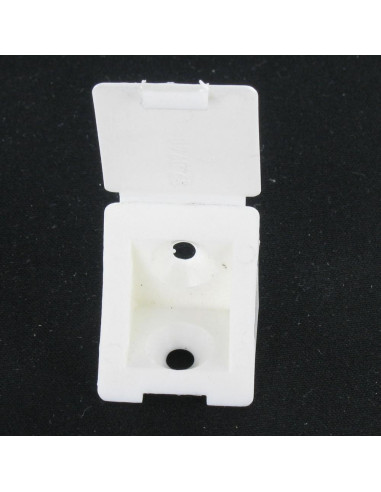 Flange com gola TRIÂNGULO plástico 2 orifícios branco