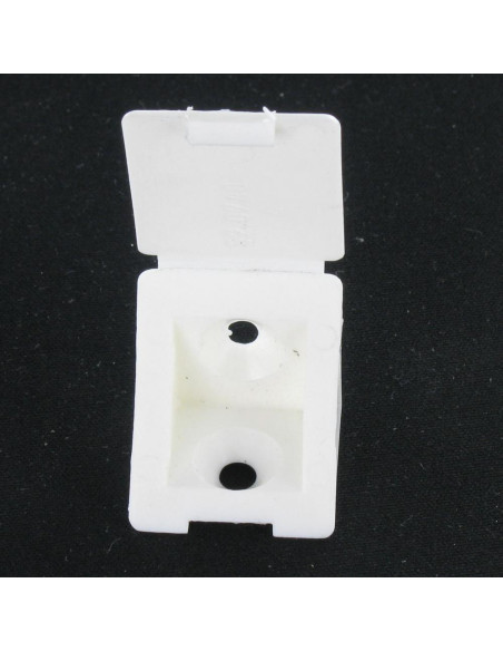 Flange com gola TRIÂNGULO plástico 2 orifícios branco