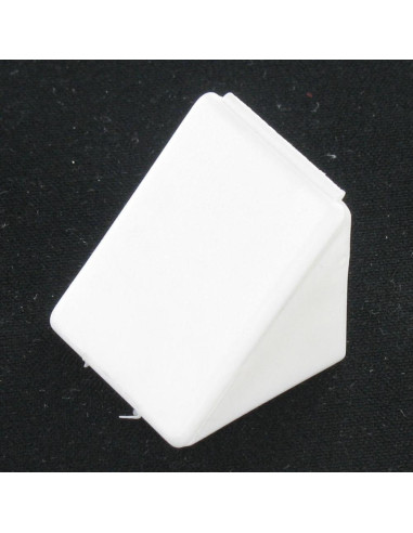Flange com gola TRIÂNGULO plástico 2 orifícios branco