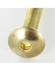 PARAFUSO cabeça de cogumelo M6X45 chave de 4 Aço latonado 2