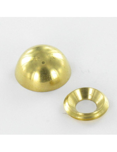 Tampa de proteção ou tapa parafuso (1 tampa de proteção e 1 anilha de parafuso) Bronze diâmetro 15 para PARAFUSO