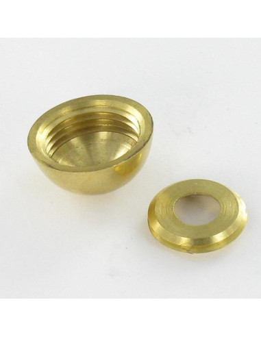 Tampa de proteção ou tapa parafuso (1 tampa de proteção e 1 anilha de parafuso) Bronze diâmetro 15 para PARAFUSO