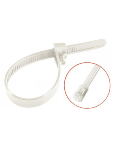 Braçadeiras reabertasCliquez pour utiliser cette solution 7,6X150 nylon branco poliamida 6.6