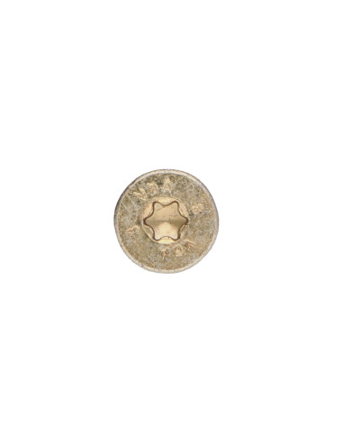 Parafuso de madeira aglomerado VBA3 cabeça fresada dentado 3,5X50 roscado sobre 30 TORX T10 Dicromato