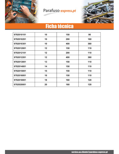 Broca para concreto 10X150 - Parafuso Express