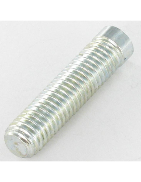 Parafuso de metais Aço zinco branco sem cabeça M8X35 roscado sobre 30 perno plano chave de 5