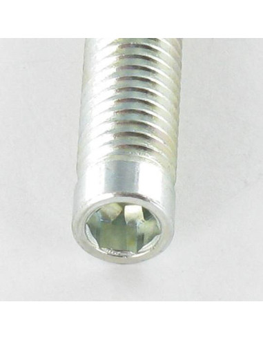 Parafuso de metais Aço zinco branco sem cabeça M8X35 roscado sobre 30 perno plano chave de 5