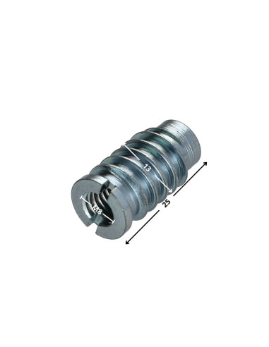 Parafuso Inserção auto-roscante de rosca M8 13X25 Aço zinco branco