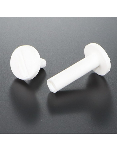 Parafuso de rebite M6X75 diâmetro Tubo 8 nylon branco 2 peças macho fêmea