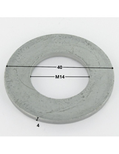 Rondela liso estrutura 14X40X4 M12 forte resistência à corrosão Aço galvanizado a quente saco