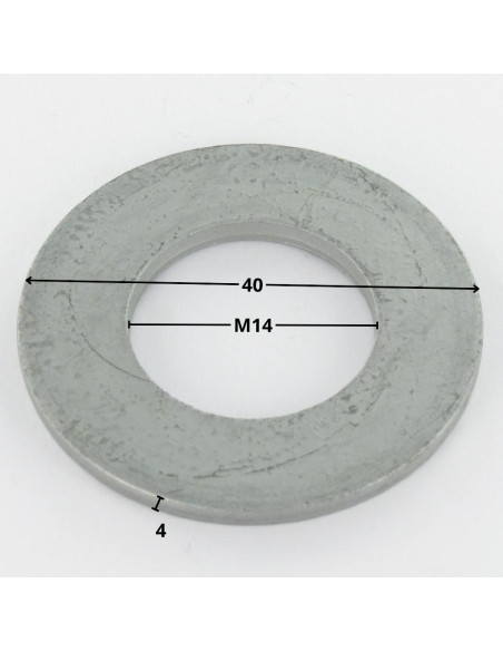 Rondela liso estrutura 14X40X4 M12 forte resistência à corrosão Aço galvanizado a quente saco