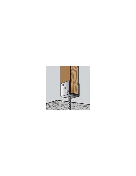 Postbasis forma U 60X100X81 forte resistência à corrosão Aço galvanizado a quente