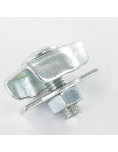 Braçadeira de cabo plano simples Aço zinco branco cabo de 8