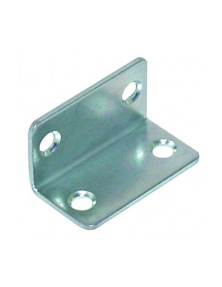 Curva 25X25X45 4 orifícios diâmetro 6 Aço zinco branco