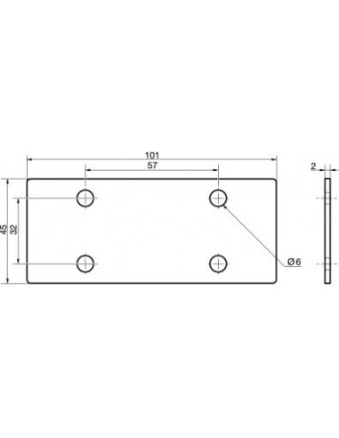 Placa CONJUNTO 45X101 Aço zinco branco - Parafuso Express