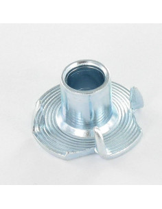 Porca garra 9,6 x 12 sem roscado Aço zinco branco