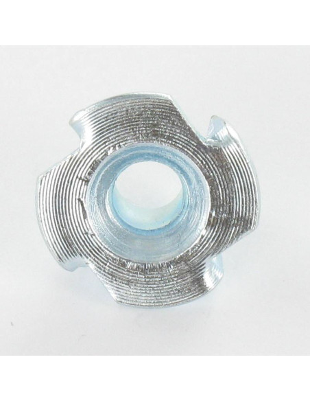 Porca garra 9,6 x 12 sem roscado Aço zinco branco