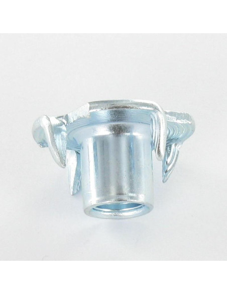 Porca garra 9,6 x 12 sem roscado Aço zinco branco