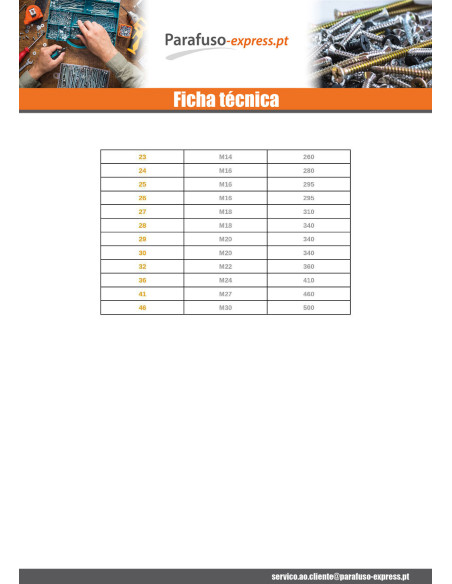 Chave combinada 16 para Parafuso cabeça hexagonal / Porca M10
