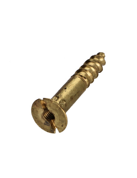 Parafuso de madeira Bronze 4,5 x 30 perfurada e roscada M3 passo de rosca de 60
