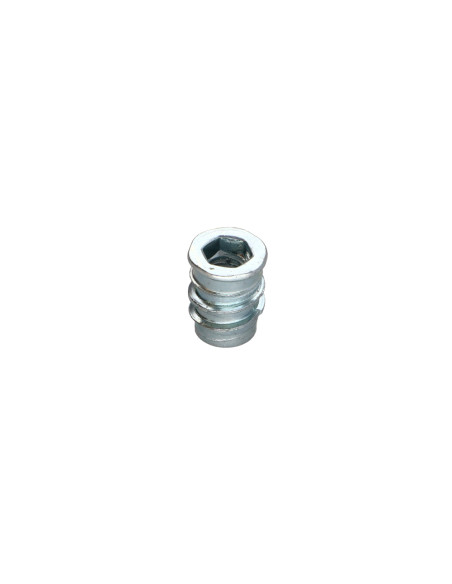Porca hexagonal oco 12X15 M6 FUT 12 Aço zinco branco chave de 6