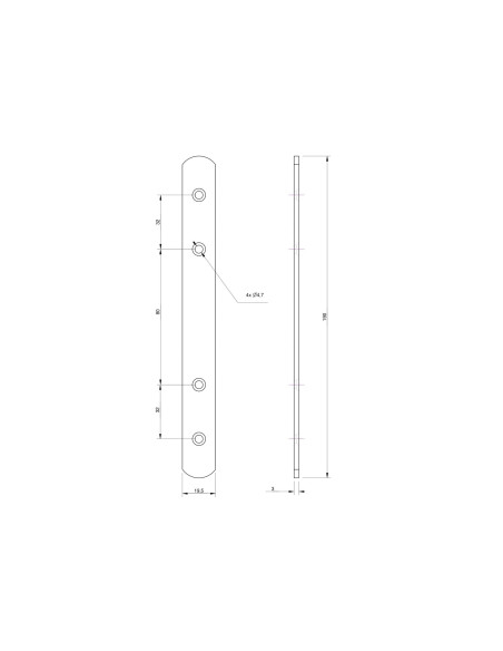 Perno CONJUNTO plano 19,5 x 190 Aço zinco branco